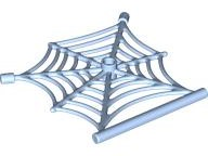 Spider Web Flat with Hollow Stud, Bar Ends, and Bar