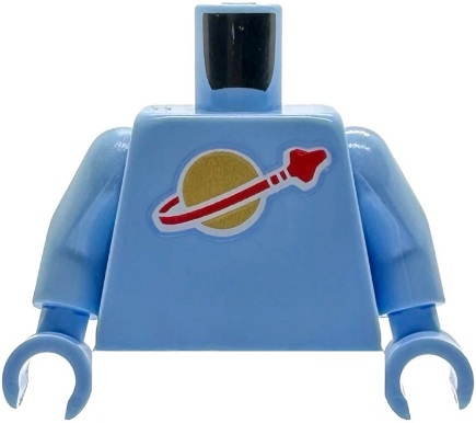 Torso with Classic Space Logo High on Torso Pattern, Inside with Ribs (second reissue) / Bright Light Blue Arms / Bright Light Blue Hands in Bright Light Blue