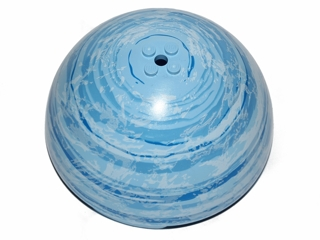 Cylinder Hemisphere 11 x 11, Studs on Top with Blue, Medium Blue, and White Planet Pattern (SW Endor)