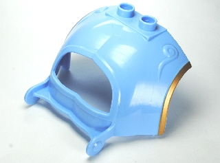 Duplo Horse Carriage Top Curved with Gold Outline Pattern