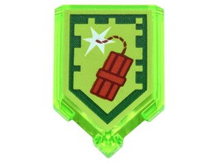 Tile, Modified 2 x 3 Pentagonal with Nexo Power Shield Pattern - Dynamighty