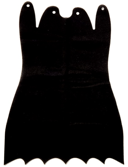 Cloth Cape, Large Figure 7 Scalloped Points and 4 Holes (Batman)