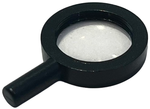 Minifigure, Utensil Magnifying Glass Thick Frame and Solid Handle with Trans-Clear Lens
