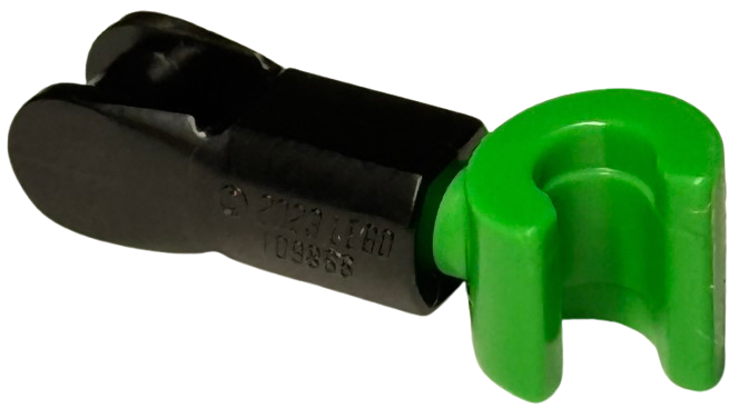 Large Figure Lower Arm with Bar Handle with Molded Bright Green Hand Pattern