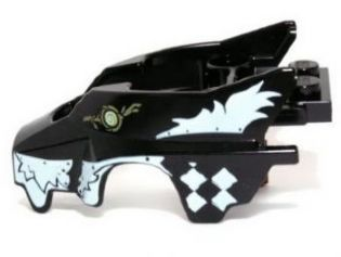 Flywheel Fairing Wolf Shape with White Checkered and Skunk Markings Pattern