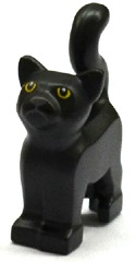 Cat, Standing with Yellow Eyes, Dark Bluish Gray Nose Pattern