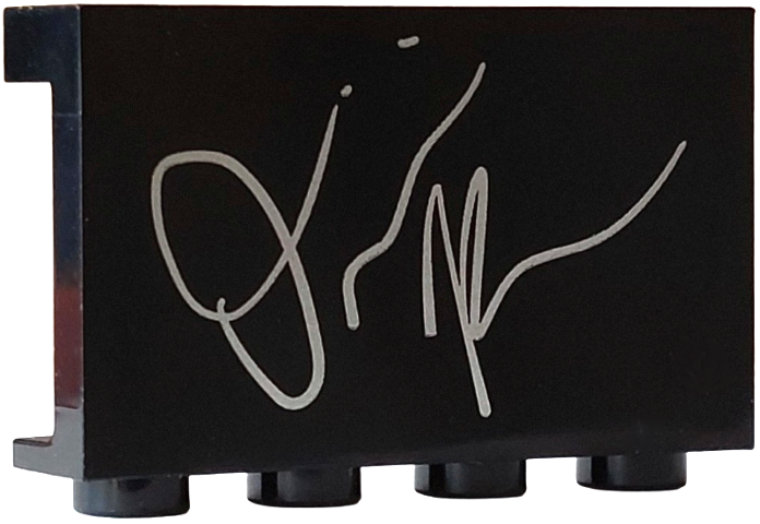 Panel 1 x 4 x 2 with Side Supports - Hollow Studs with Silver Olivia Rodrigo's Signature Pattern