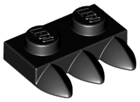 Plate, Modified 1 x 2 with 3 Teeth