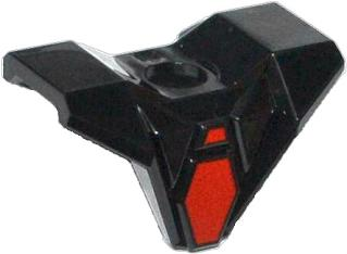 Minifigure Armor Breastplate with Square Shoulder Protection with Red Hexagonal Pattern