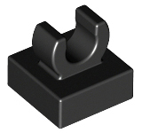 LEGO 65pcs NEW Black 1x1 Plate with Clip Bulk Lot 15712 6066102 