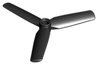 Propeller 3 Blade 9 Diameter with Center Recessed