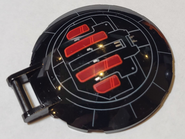 Dish 6 x 6 Inverted with Bar Handle with SW Kylo Ren's TIE Fighter Hatch Pattern