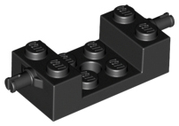 Brick, Modified 2 x 4 with Wheels Holder with 2 x 2 Cutout and Hole