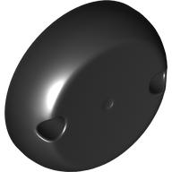 Cylinder Hemisphere 7 x 7 Flat (Pod Half) with 2 Pin Holes