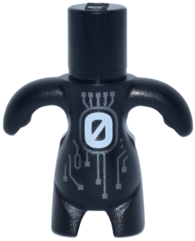 Body, Dreamzzz Creature / Dreamling with White Number 0 and Dark Silver Circuitry Pattern