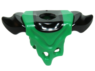 Minifigure Armor Shoulder Pads with Molded Green Tattered Robe Pattern