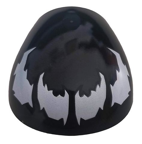 Large Figure Armor, Round, Smooth with 4 Large White Eyes Pattern (Venom)