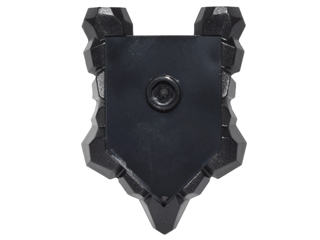 Minifigure, Shield Pentagonal with Rock Edges