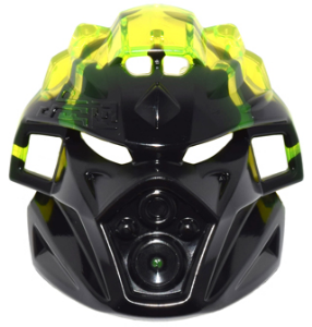 Bionicle Mask of Earth (Unity) with Marbled Trans-Neon Green Pattern