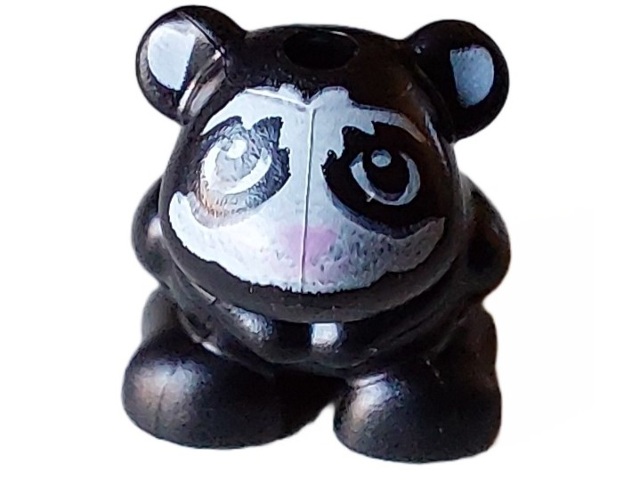 Hamster / Mouse, Friends Style with White Face and Ears and Bright Pink Nose Pattern