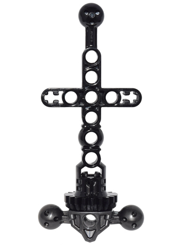 Large Figure Torso Skeletal with Gear Hips / Waist / Bottom with Pearl Dark Gray Connector with 3 Ball Joint (24190 / 24189)