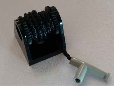 String Reel 2 x 2 Holder with Black Drum with Black String 35L with Light Gray Hose Nozzle Simple (2584 / 2585 / 194cx2)