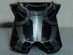 Minifigure Armor Breastplate with Leg Protection with Kingdoms Silver Pattern
