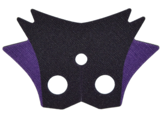 Minifigure Cape Cloth, 6-Pointed Collar with 2 Dark Purple Points Pattern