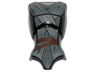 Large Figure Torso Female with SW Dark Bluish Gray Robe Pattern (Rey)