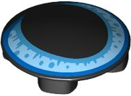 Plate, Round 2 x 2 with Rounded Bottom (Boat Stud) with Cat Eye with Large Pupil and Bright Light Blue, Medium Azure and Blue Iris Pattern