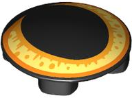 Plate, Round 2 x 2 with Rounded Bottom (Boat Stud) with Cat Eye with Large Pupil and Bright Light Yellow, Bright Light Orange and Orange Iris Pattern