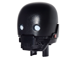 Large Figure Head Modified SW K-2SO with Weathered Silver Scratches, Red Panel and White Eyes Pattern