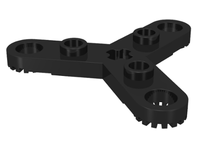 Technic, Plate Rotor 3 Blade with Toothed Ends and 3 Studs (Propeller)