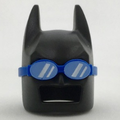 Lego Minifig, Headgear Mask Batman Type 2 Cowl with Blue Goggles Pattern