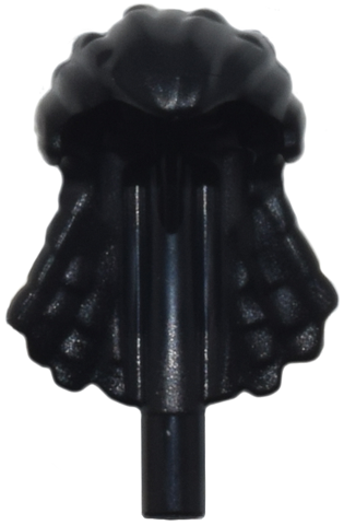 Minifigure, Hair Na'vi, Wide with Braids, Smooth Front, and Bar at End