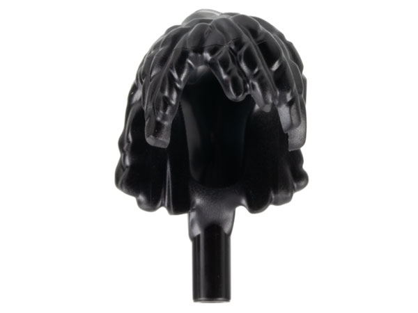 Minifigure, Hair Na'vi, Wide with Bangs, Braids, and Bar at End