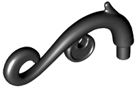 Plant Stem, Curved with Bar, Thorns, and Swirls