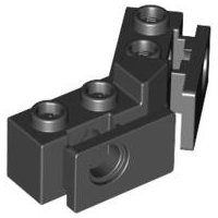 Technic, Brick 1 x 2 - 1 x 2 Angled with Bumper Holder, Open Front