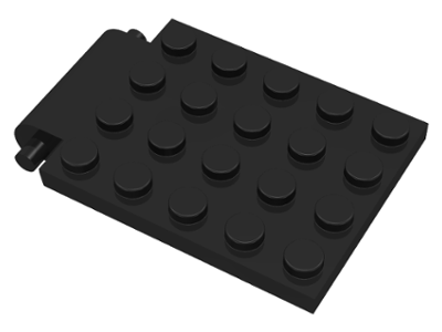 5 NEW LEGO Trap Door with Hinge 4 x 6 Dark Bluish Gray 