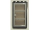 Door, Frame 1 x 4 x 6 with 4 Holes on Top and Bottom with Light Gray Door with 3 Panes and Square Handle with Fixed Trans-Brown Glass (30179 / x39c02)