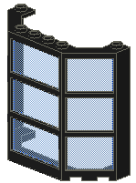 Window 3 x 8 x 6 Bay with Fixed Trans-Light Blue Glass