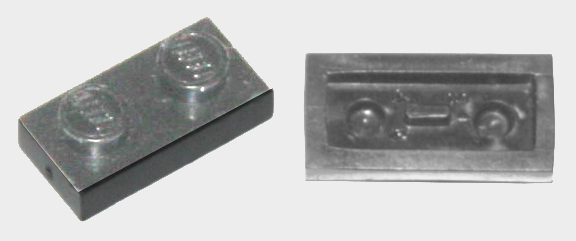 Plate 1 x 2 with Flat Bottom Pin