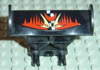 Vehicle, Spoiler 3 x 4 x 6 with Red and Yellow Jack Stone Pattern
