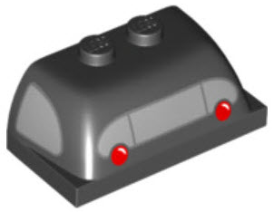 Windscreen 2 x 4 x 1 1/3 with Silver Sides and Rear Window and Taillights Pattern