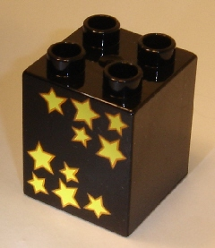 Duplo, Brick 2 x 2 x 2 with 10 Stars Pattern