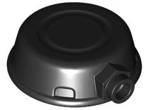 Minifigure, Headgear Helmet, Pot / Pan with Stud on Side