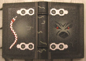 Minifigure, Utensil Book 2 x 3 with Hinges and Ghost Face Pattern