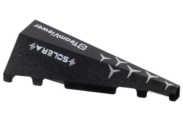 Wedge 5 x 2 Right with Silver Mercedes-Benz Logo Repeating, White 'TeamViewer' and 'SOLERA' Pattern