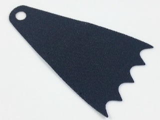 Minifigure Cape Cloth, 7cm Long, Scalloped 5 Points (Batman) - Spongy Stretchable Fabric