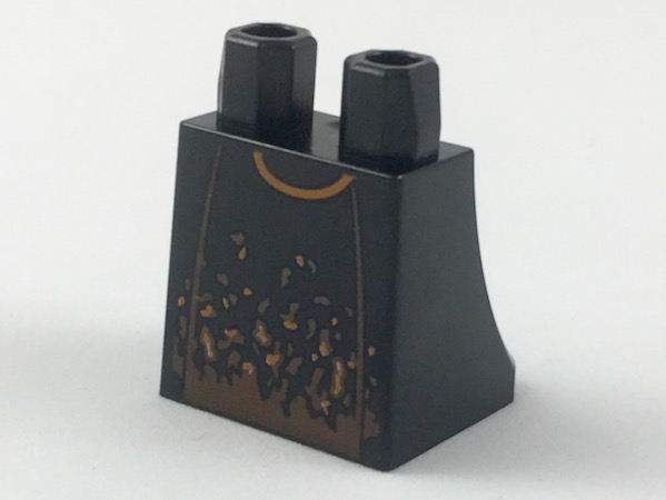 Lower Body, Skirt with SW Robe, Dark Orange Hose and Dark Brown and Dark Orange Flecks Pattern